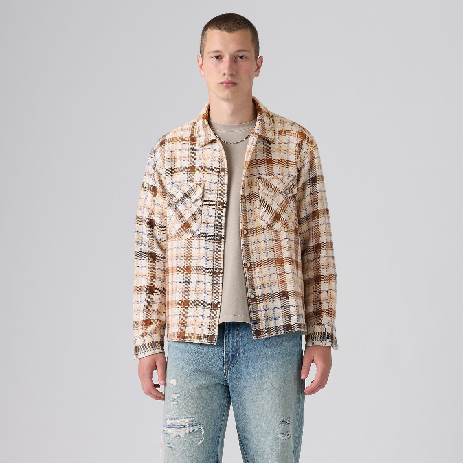 Main 3 - Levi's® Men's Long-Sleeve Boxy Western Shirt - 0085P0000