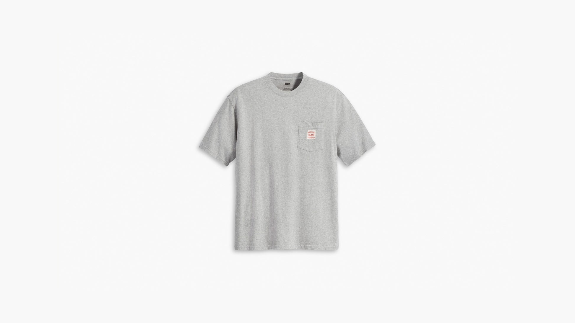 Mens gray short sleeve workwear tshirt front view
