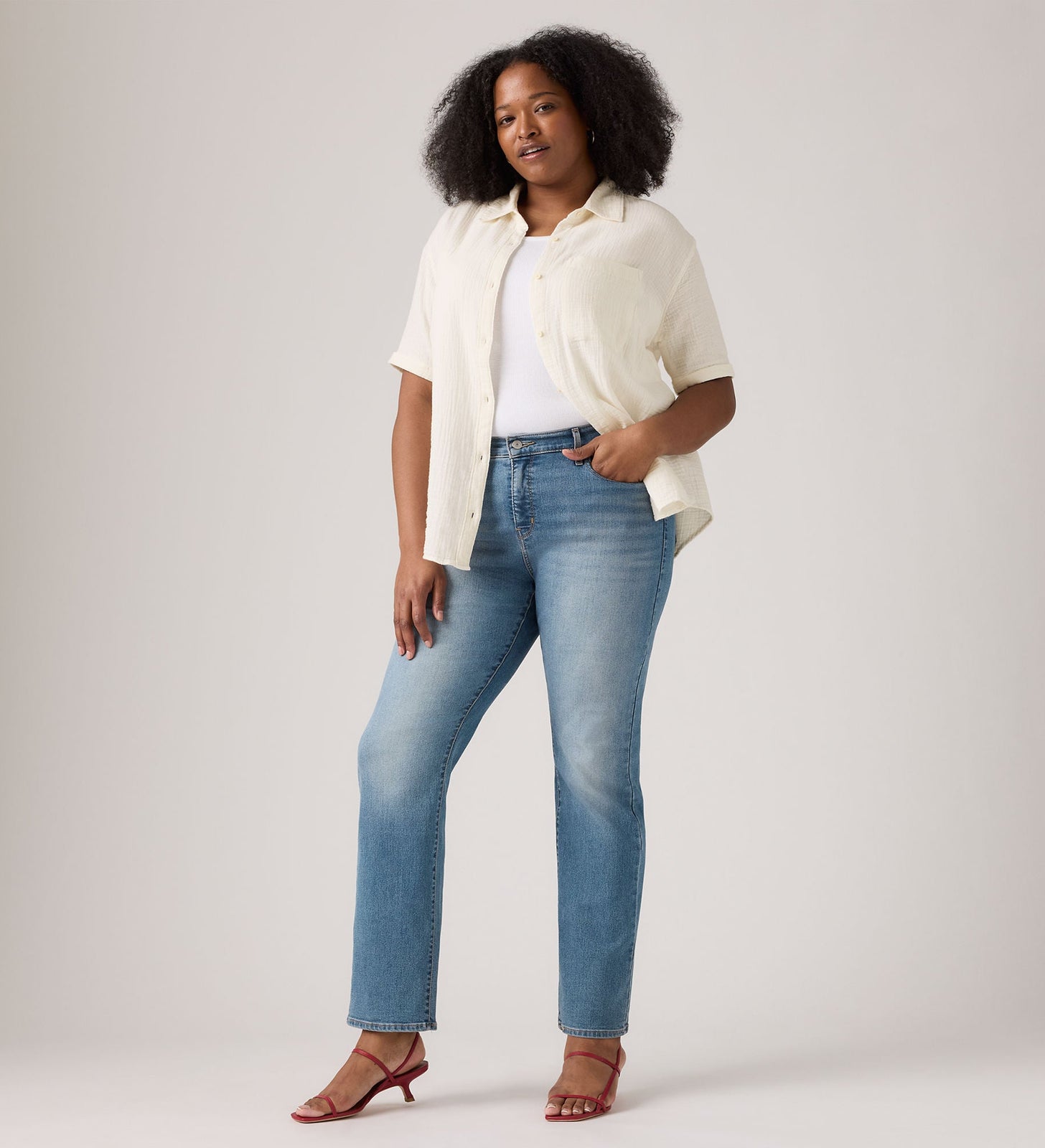 Main 4 - Levi's® Women's 314 Shaping Straight Jeans (Plus Size) - 196410062