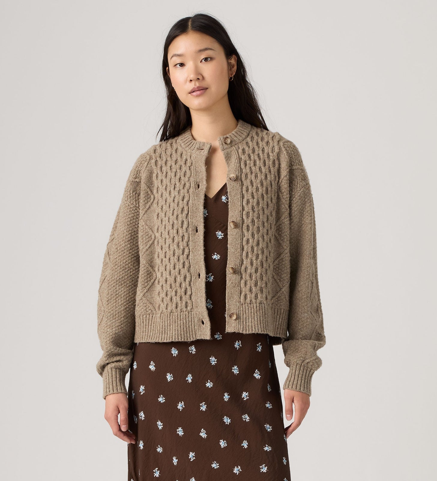 Main 3 - Levi's® Women's Charlotte Crewneck Cardigan - 007VG0004
