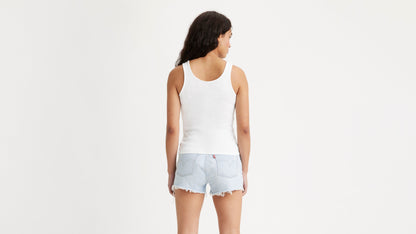 Rear-facing shot of Levi’s Women’s Classic Fit Tank, white