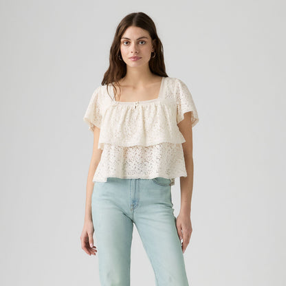 Thumbnail 3 - Levi's® Women's Dom Short-Sleeve Lace Blouse - 007XH0005