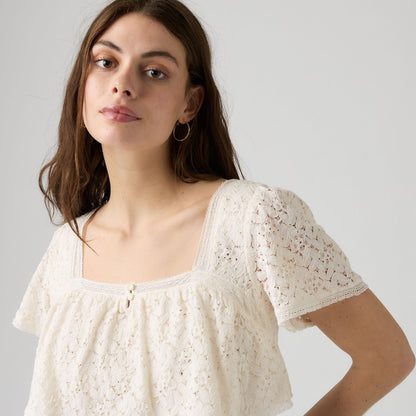 Thumbnail 4 - Levi's® Women's Dom Short-Sleeve Lace Blouse - 007XH0005