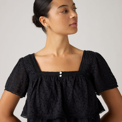 Thumbnail 4 - Levi's® Women's Dom Short-Sleeve Lace Blouse - 007XH0006
