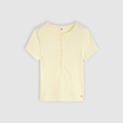 Thumbnail 5 - Levi's® Women's Dry Goods Pointelle Short-Sleeve Henley - 0086J0002