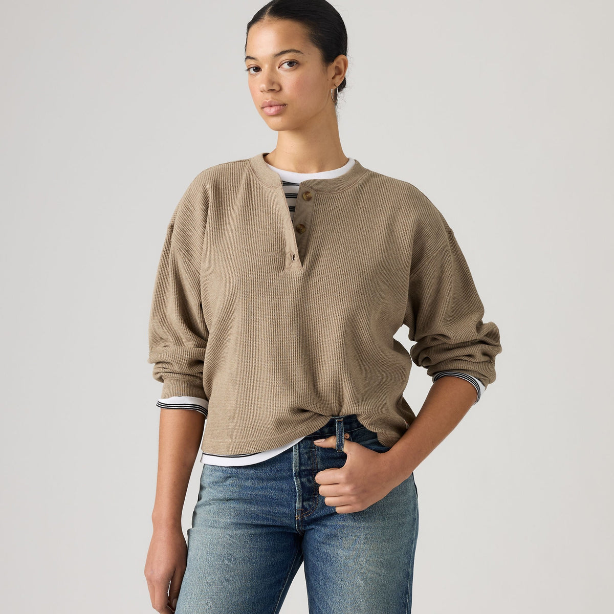 Levi's® Women's Dry Goods Relaxed Long-Sleeve Henley