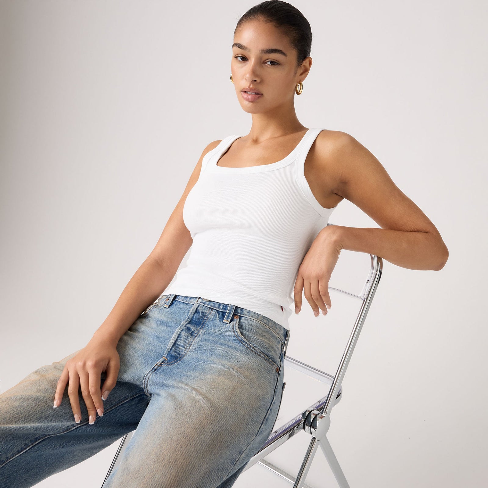 Main 1 - Levi's® Women's Essential Ribbed Tank - 005IN0000