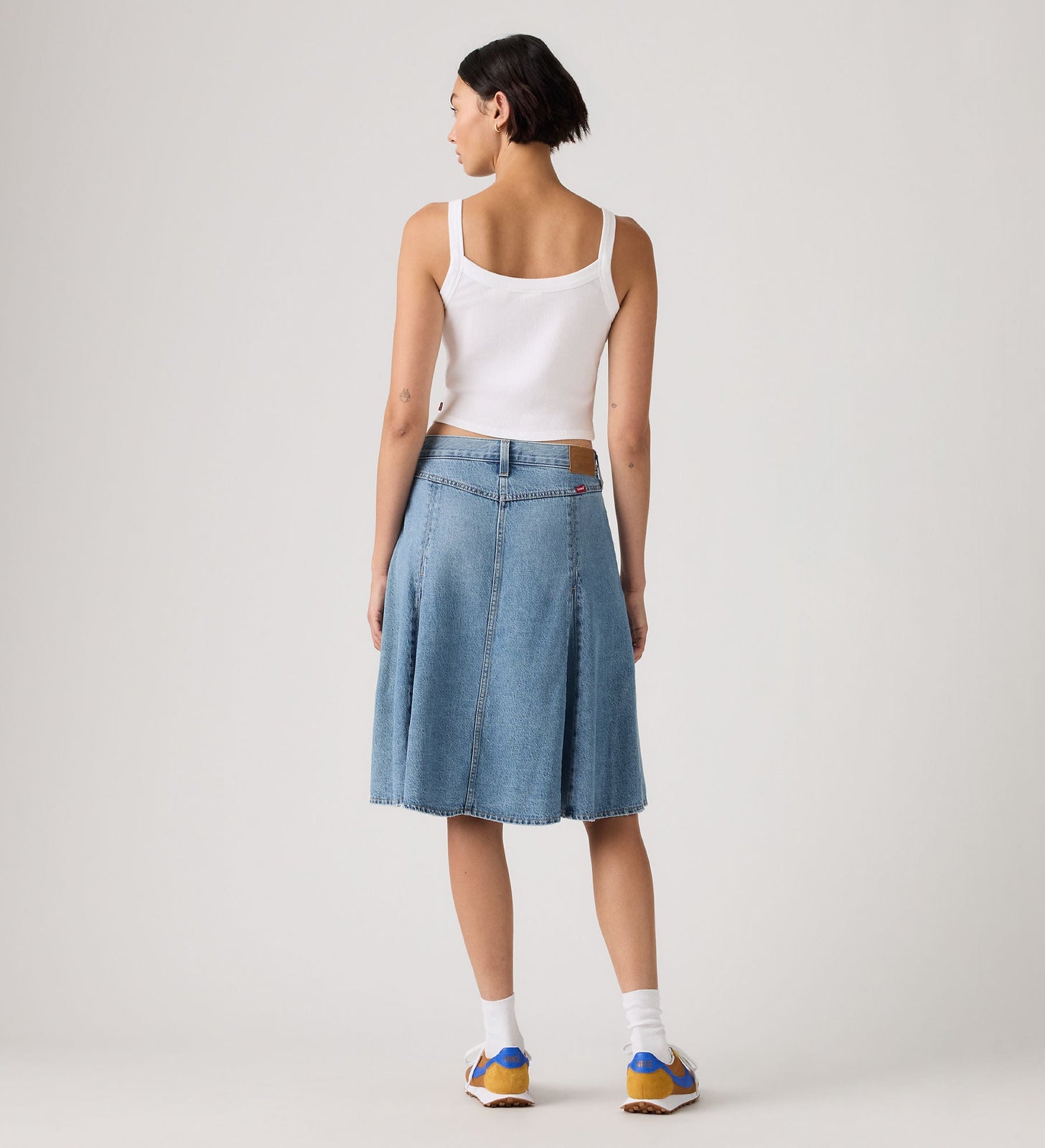 Main 3 - Levi's® Women's Godet Knee-Length Skirt - 005N80002