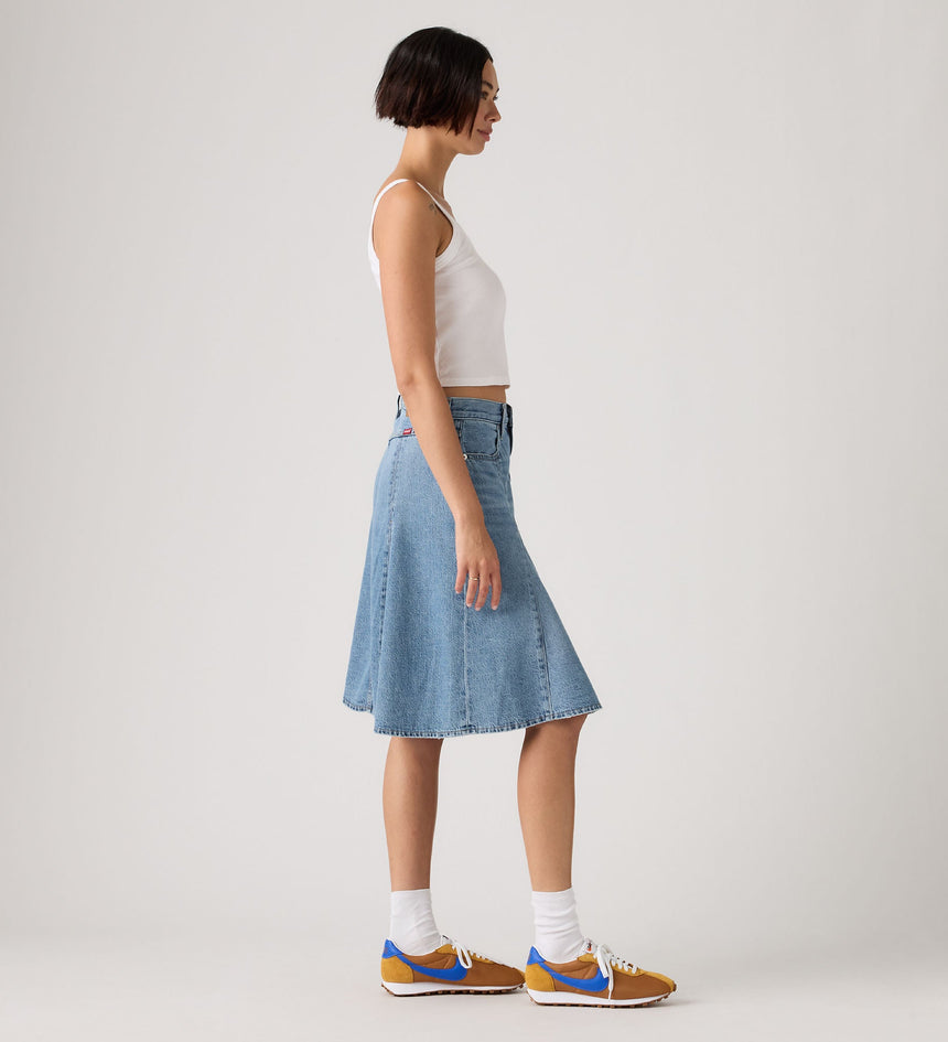 Main 3 - Levi's® Women's Godet Knee-Length Skirt - 005N80002