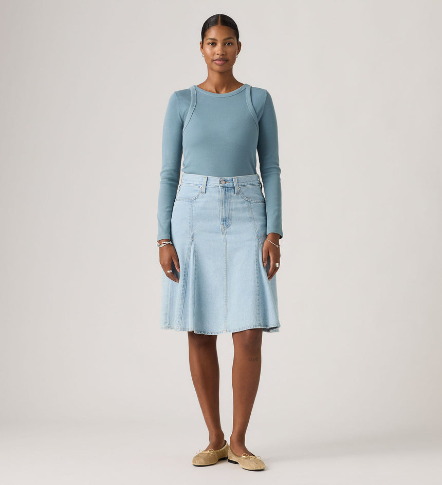 Main 1 - Levi's® Women's Godet Knee-Length Skirt - 005N80003