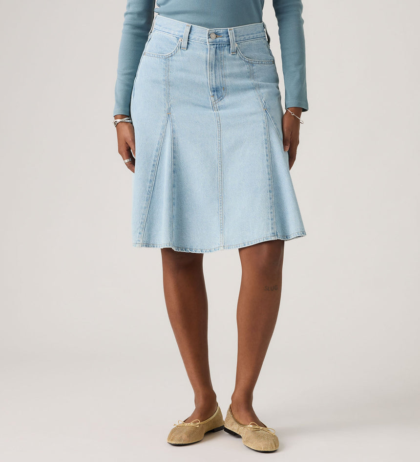 Main 5 - Levi's® Women's Godet Knee-Length Skirt - 005N80003