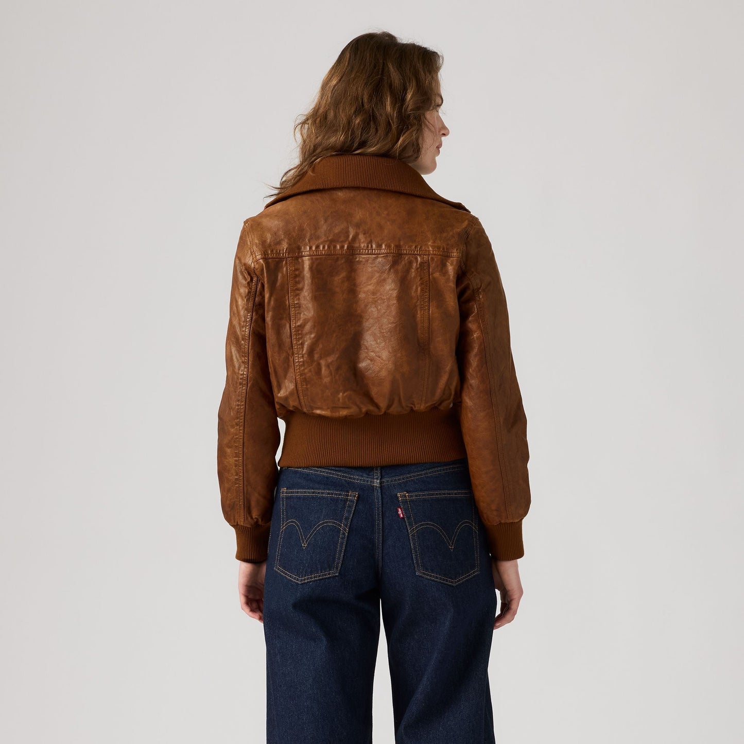 Levi's® Women's Kira Shrunken Leather Bomber Jacket