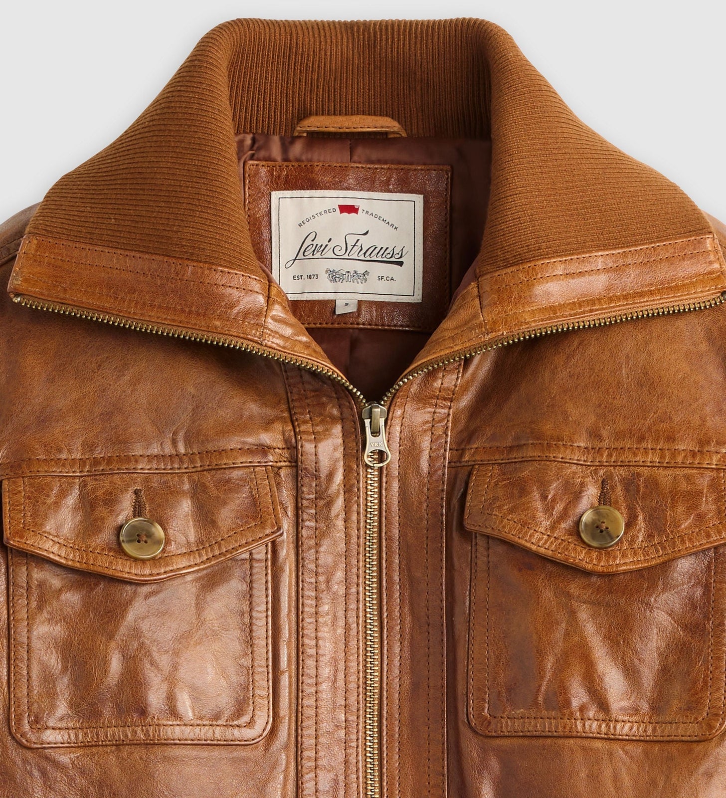 Main 6 - Levi's® Women's Kira Shrunken Leather Bomber Jacket - 007U60000
