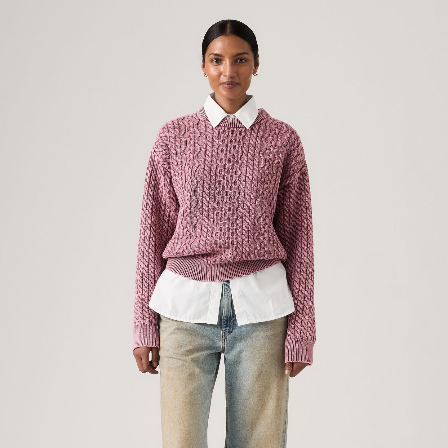Levi's® Women's Leilah Cable Crewneck Sweater