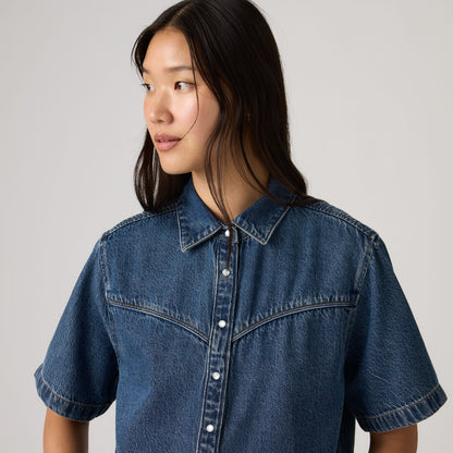 Thumbnail 4 - Levi's® Women's Logan Short-Sleeve Denim Shirt - 005CR0003