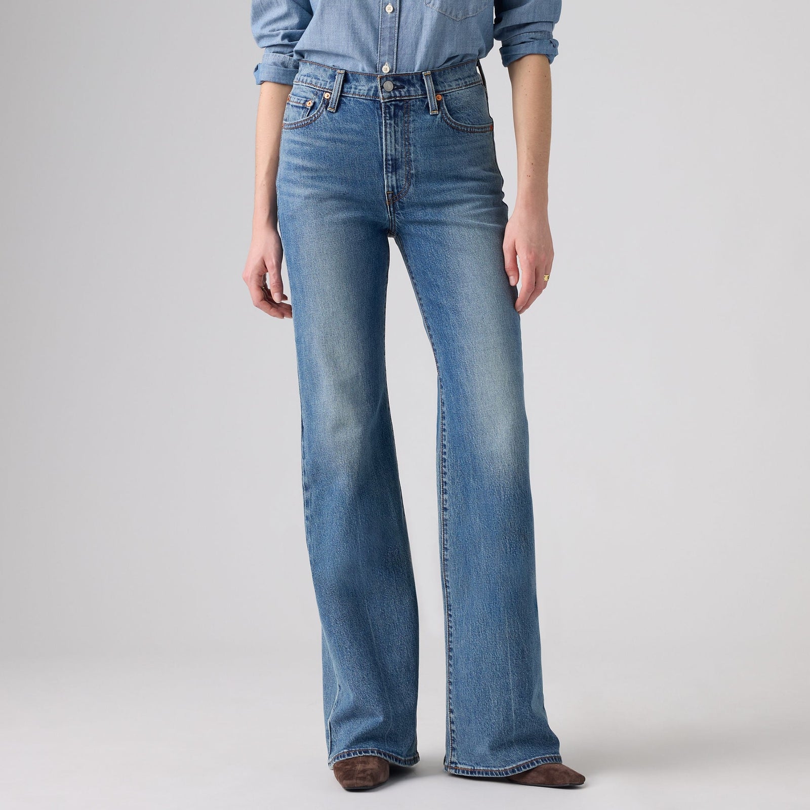 Main 5 - Levi's® Women's Ribcage Flare Jeans - 0083R0010
