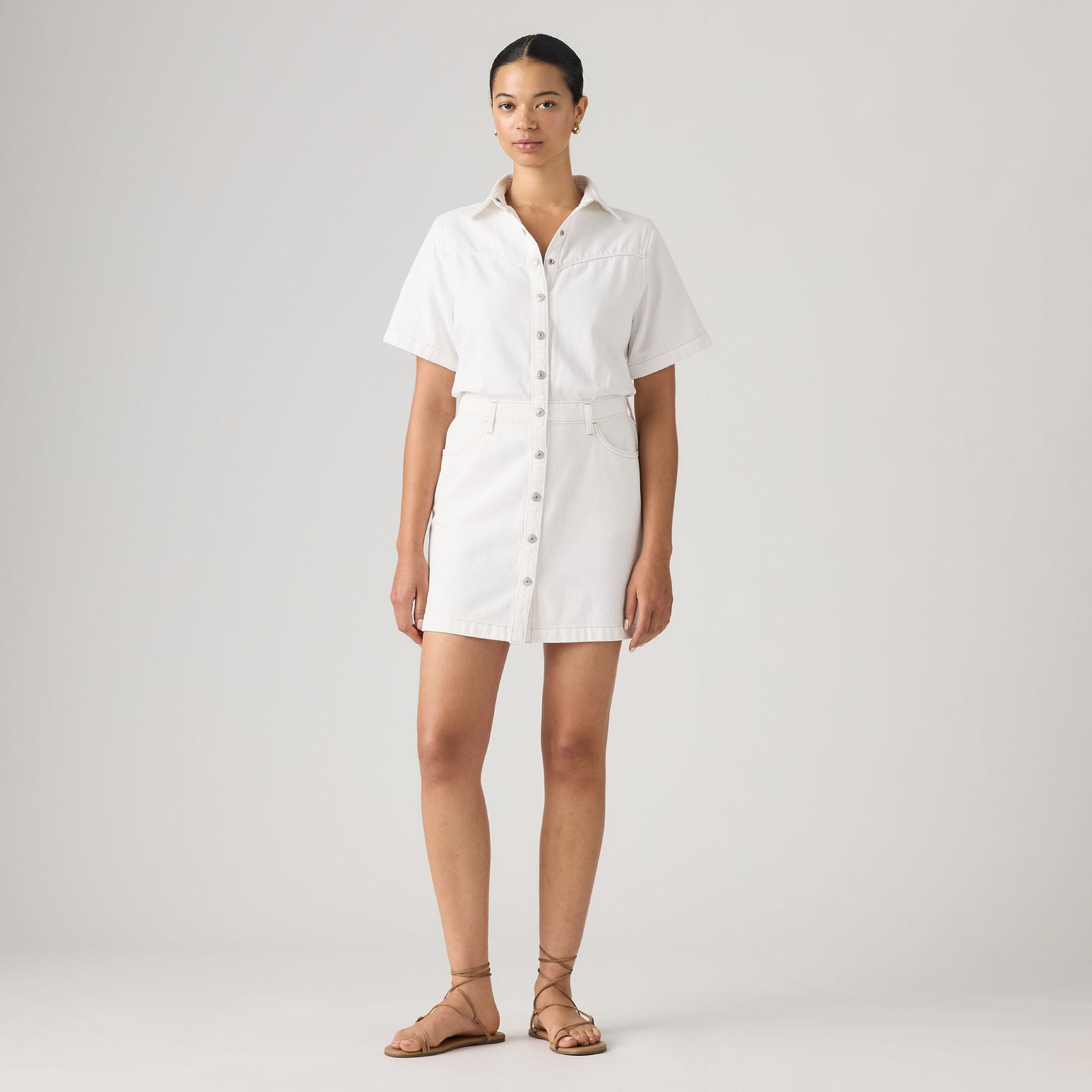 Main 3 - Levi's® Women's Short-Sleeve Logan Western Dress - 005I60004