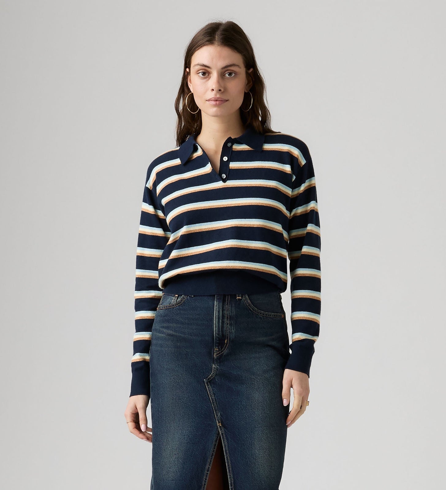 Main 3 - Levi's® Women's Supersoft Long-Sleeve Polo - 007VY0003