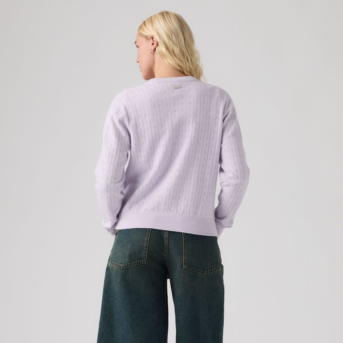 Levi's® Women's Supersoft Pointelle Crewneck Cardigan