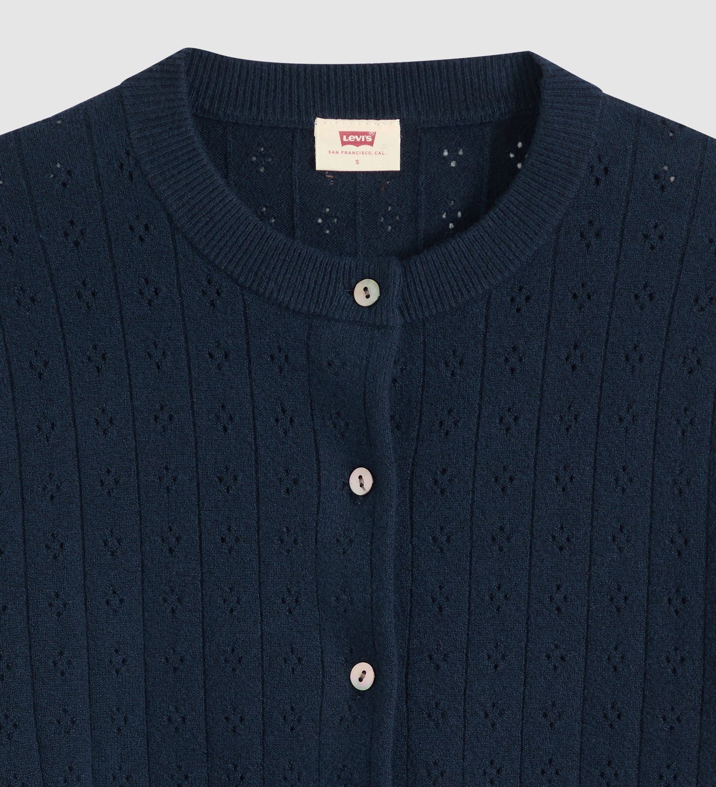 Main 2 - Levi's® Women's Supersoft Pointelle Crewneck Cardigan - 008SK0004