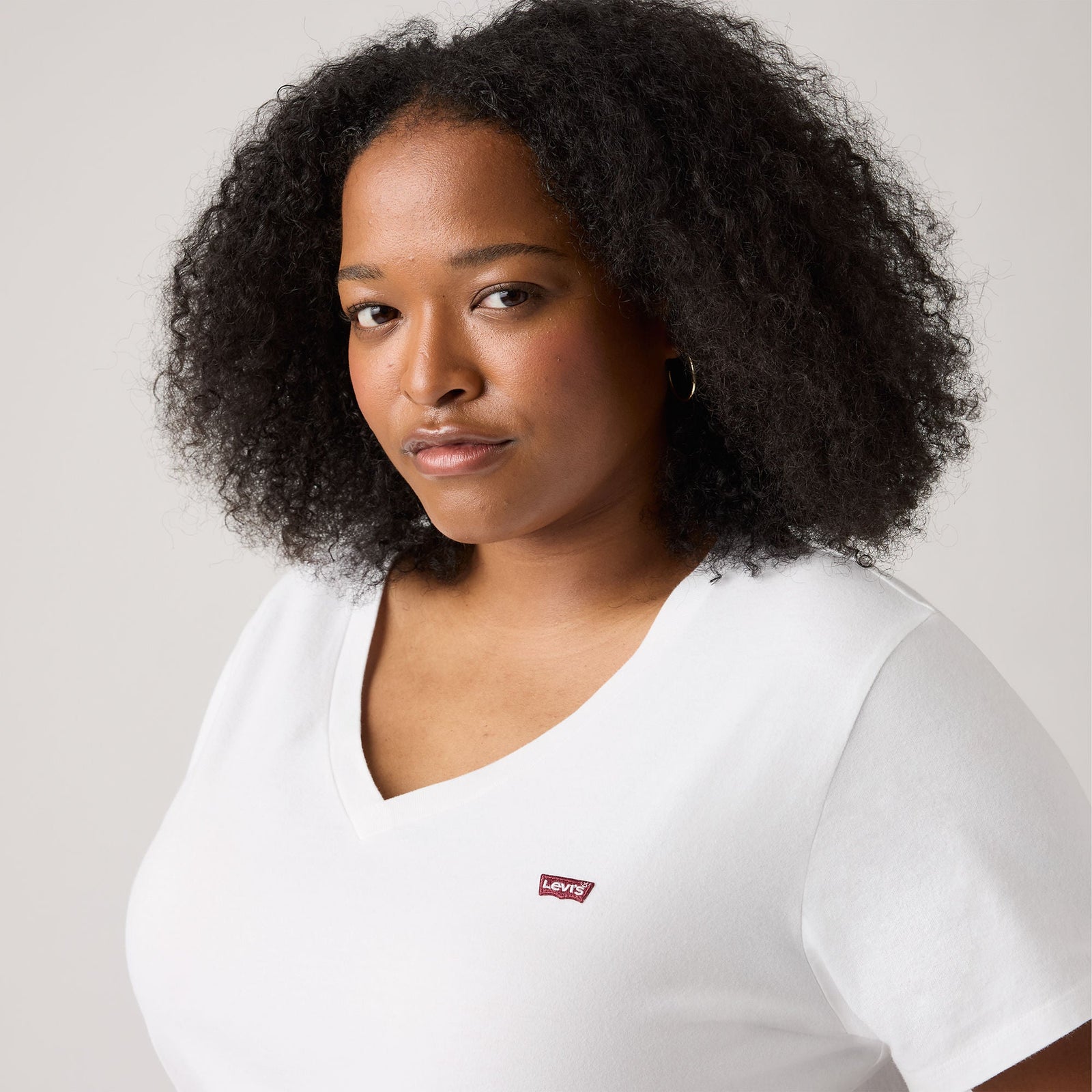 Main 4 - Levi's® Women's V-Neck T-Shirt (Plus Size) - A23230001