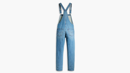 Flat lay Levi's womens vintage denim overalls